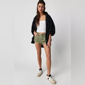 Free People OneTeapsoon Bandits Low-Waist Denim Shorts